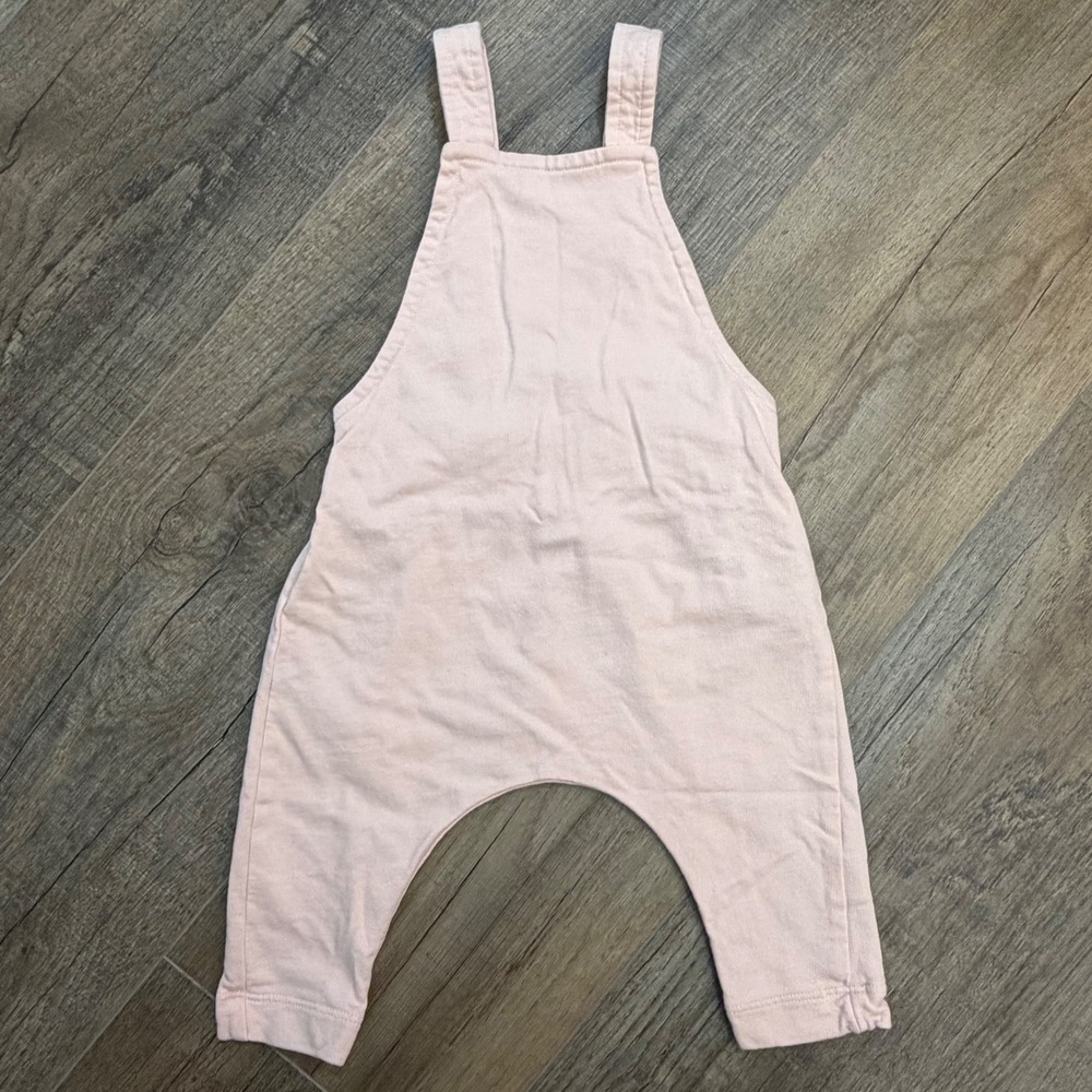 Nordstrom Baby Girls 3M/6M Organic Cotton Pink Adjustable Overalls Romper Kids